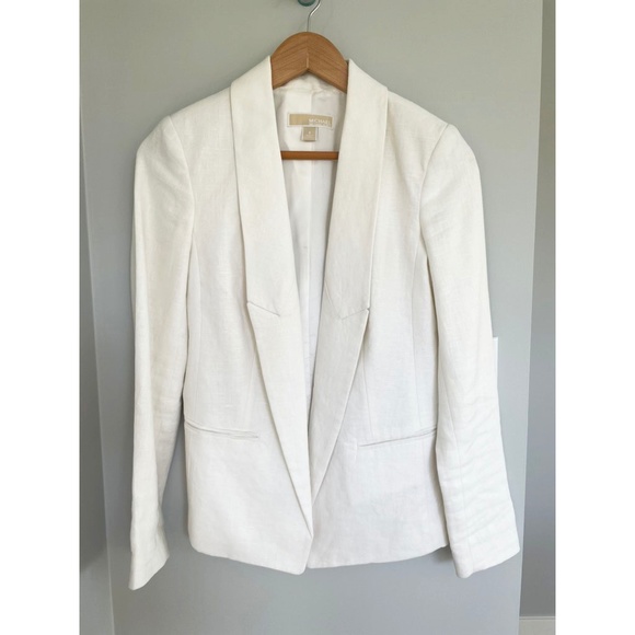Michael Kors White Linen Blazer - Picture 1 of 2